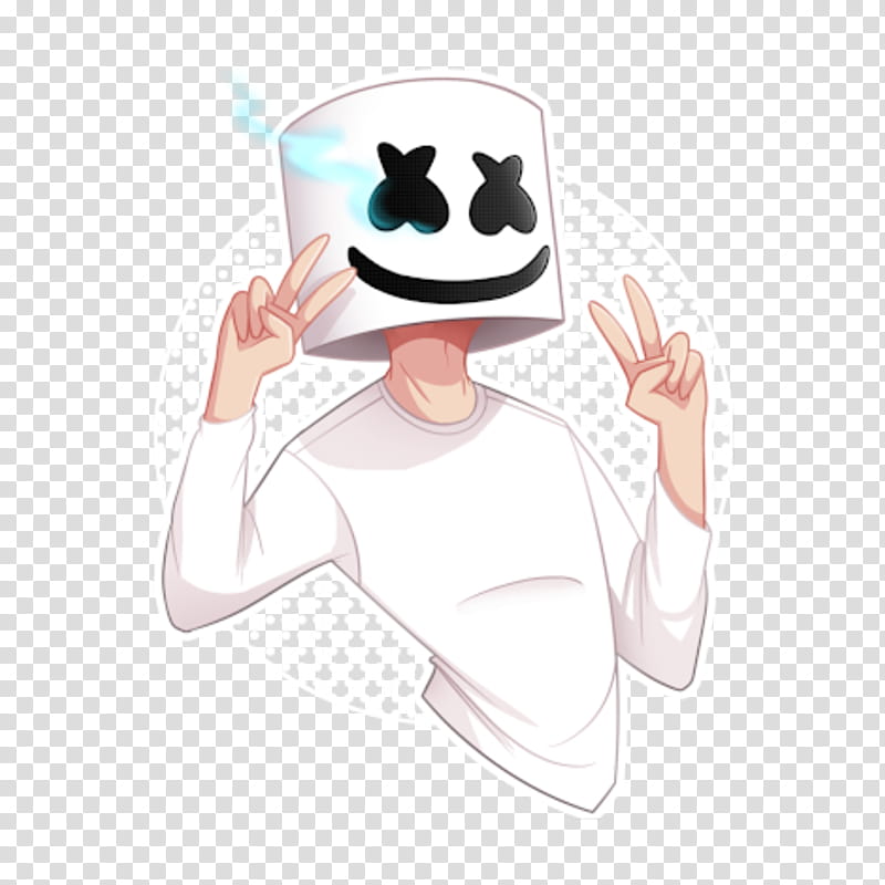 Hat, Disc Jockey, Electronic Dance Music, Drawing, Record Producer, Marshmallow, Marshmello, Skrillex transparent background PNG clipart