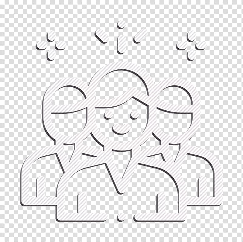 Human relations and emotions icon Group icon Team icon, Text, Blackandwhite, Logo, Graphic Design, Symbol transparent background PNG clipart