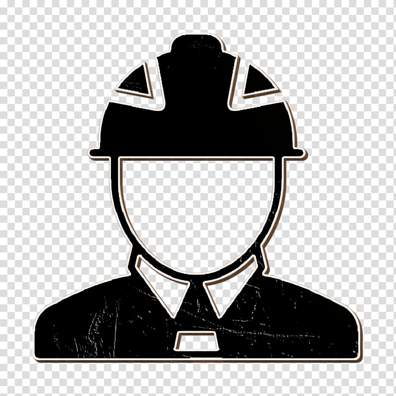Constructions icon Worker icon Engineer icon, Helmet, Personal Protective Equipment, Eyewear, Headgear, Blackandwhite, Logo, Sports Gear transparent background PNG clipart