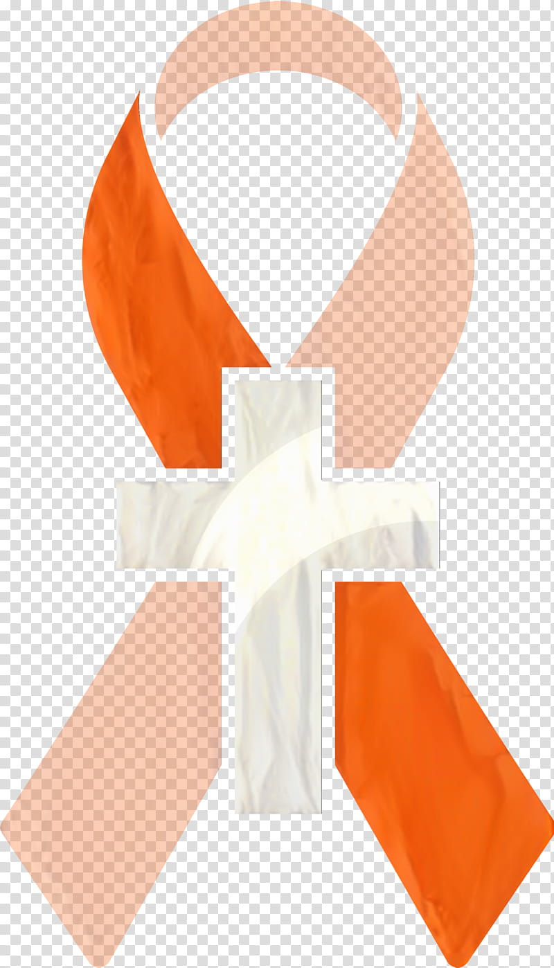 White Background Ribbon, Neck, Symbol, Orange, Peach transparent background PNG clipart