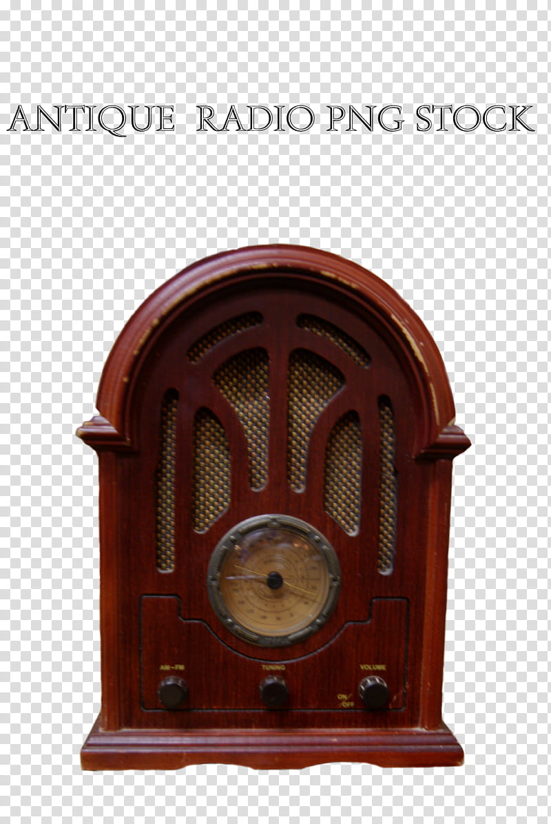 Antique radio, brown antique cathedral radio transparent background PNG clipart