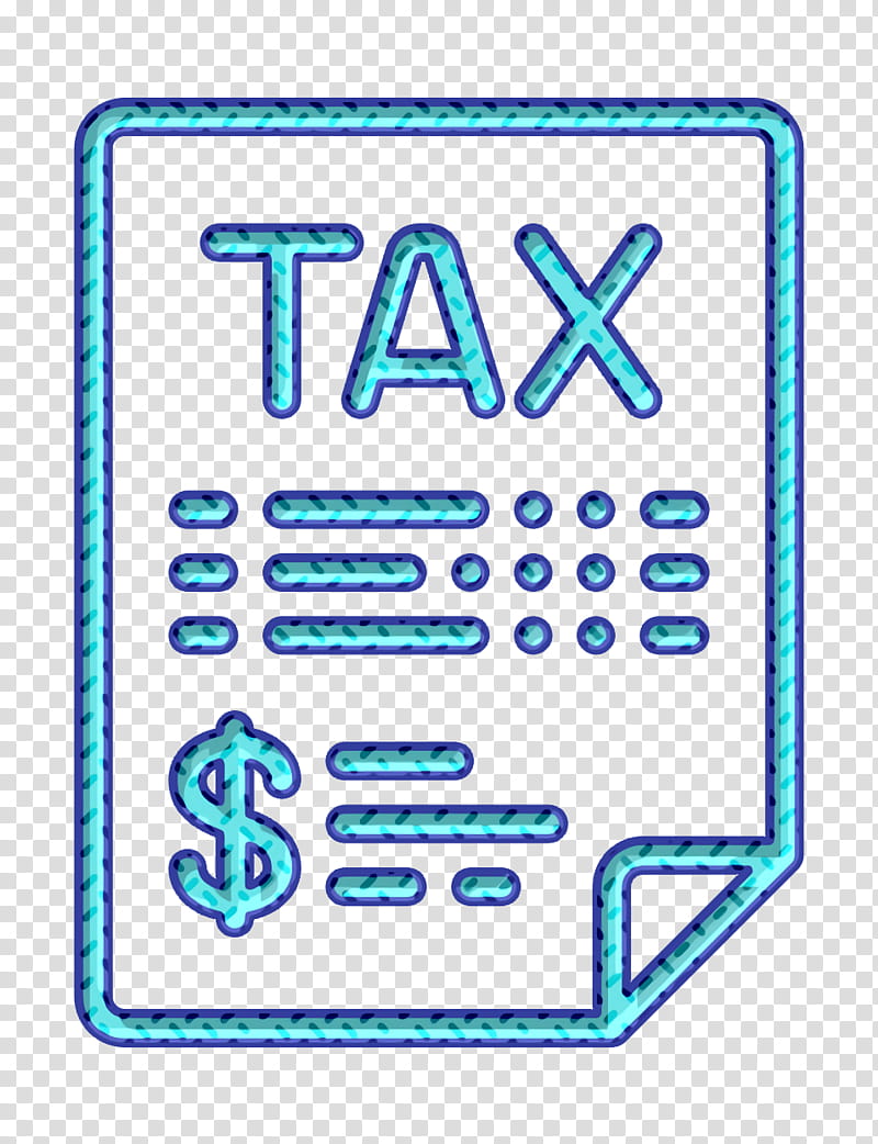 Tax icon Finance icon, Text, Technology, Electric Blue transparent background PNG clipart