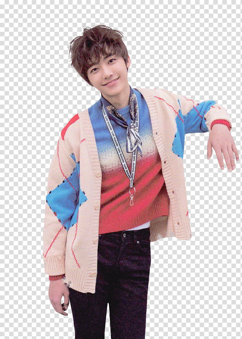 JAEMIN NCT DREAM SEASON GREETING , man in blue, red, and white shirt and black denim jeans transparent background PNG clipart