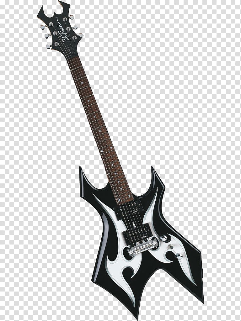 black and gray warlock electric guitar transparent background PNG clipart
