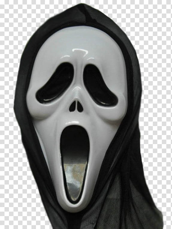 white scream ghost mask transparent background PNG clipart