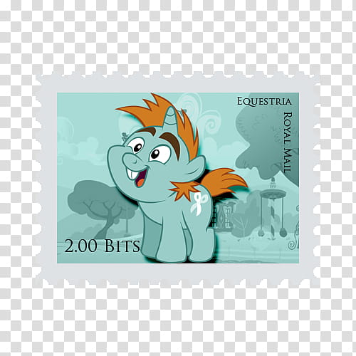 Pony Stamps , blue Equestria Royal mail postage stamp transparent background PNG clipart