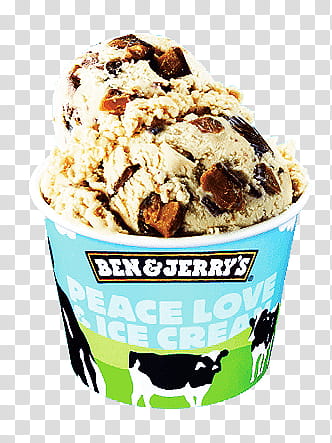 Ben & Jerry rocky road ice cream cup transparent background PNG clipart