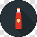 Flatjoy Circle Icons, Ketchup, illustration of red bottle transparent background PNG clipart