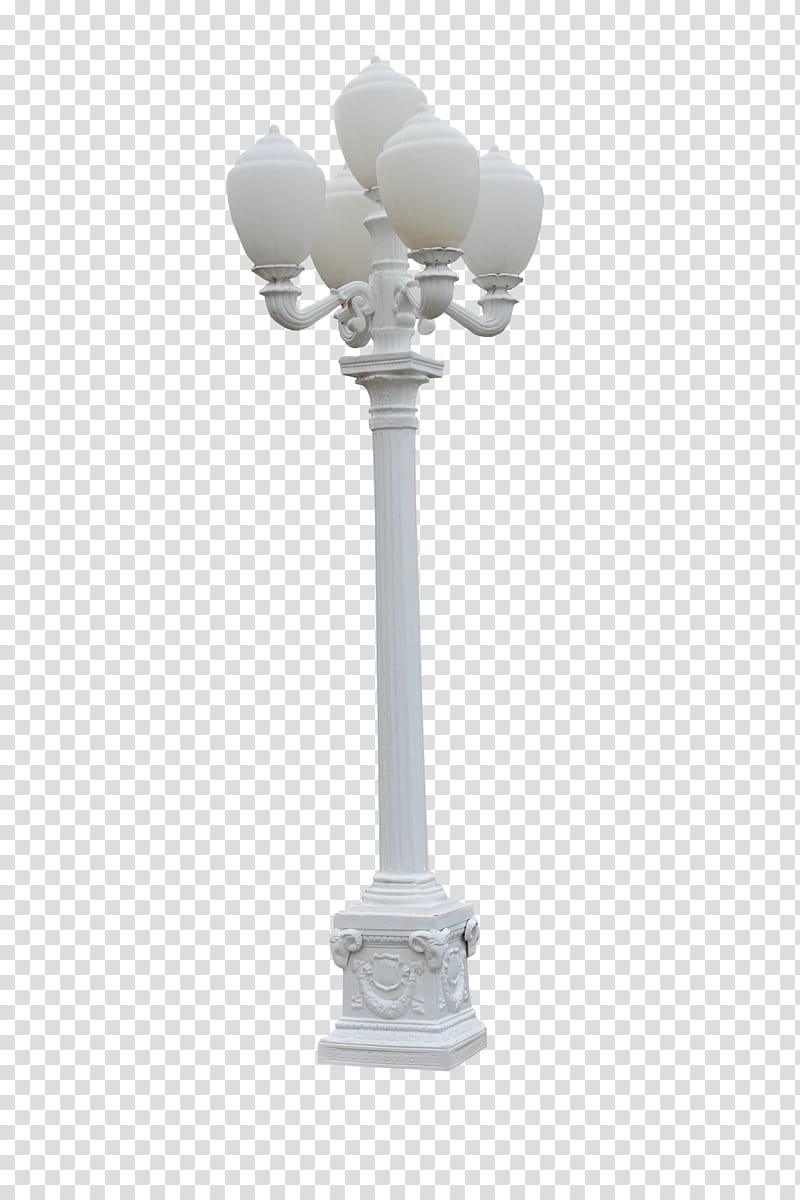 Cutout Light Post, white and gray metal frame transparent background PNG clipart