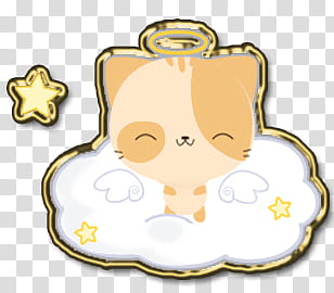 Iconos y de Angel Pets Kawaii, Angel Cat  transparent background PNG clipart