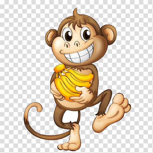 Big Banana, Monkey, Monkey Bananas, Cartoon, Lion, Tiger transparent background PNG clipart