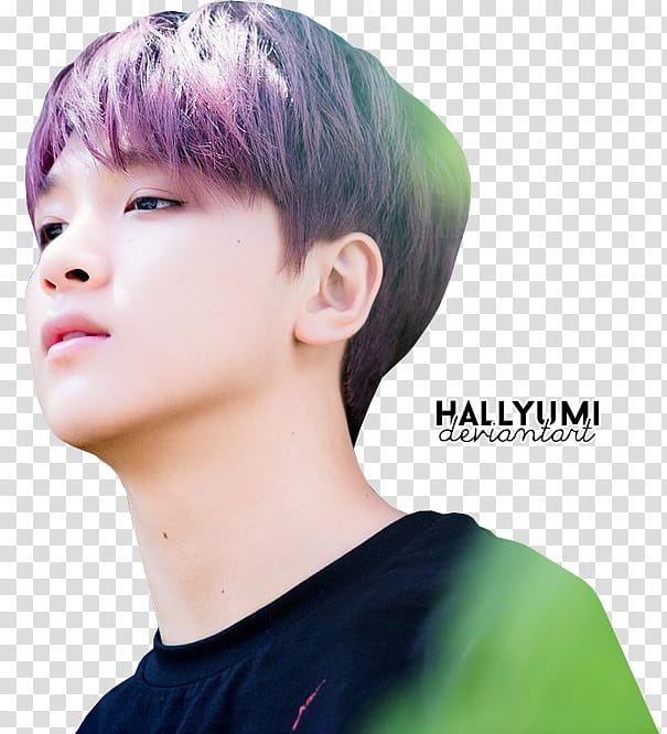 Haechan NCT, man in black and green crew-neck top transparent background PNG clipart
