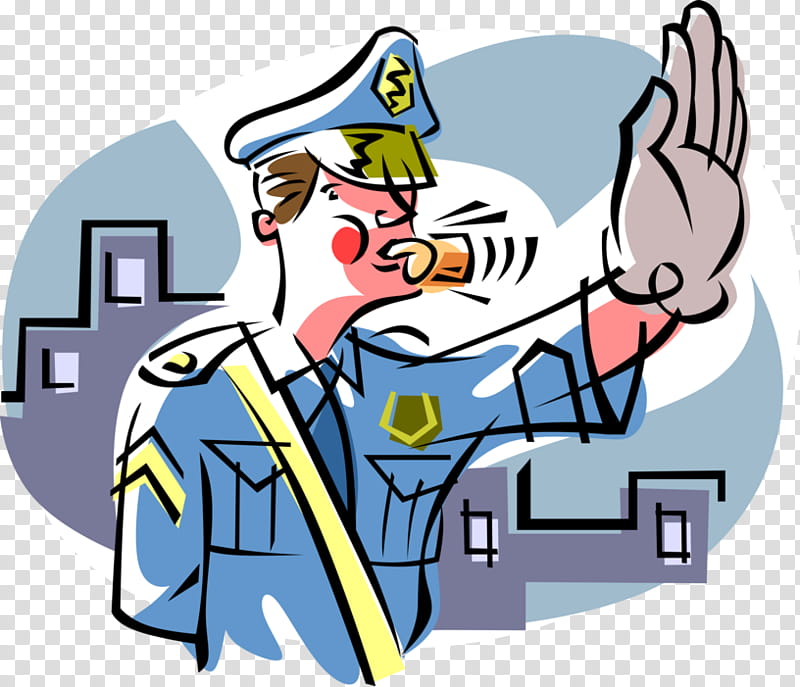 Traffic police cartoon Royalty Free Vector Image