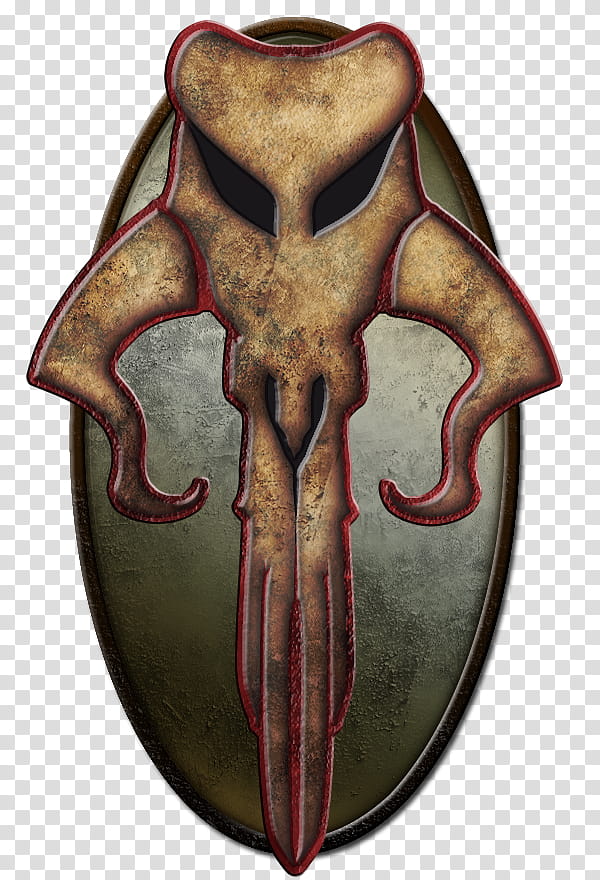 Crest of the Mandalorian Mercs, brown and red logo transparent background PNG clipart