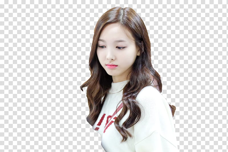 RENDER TWICE NAYEON  s, woman wearing white and red top transparent background PNG clipart