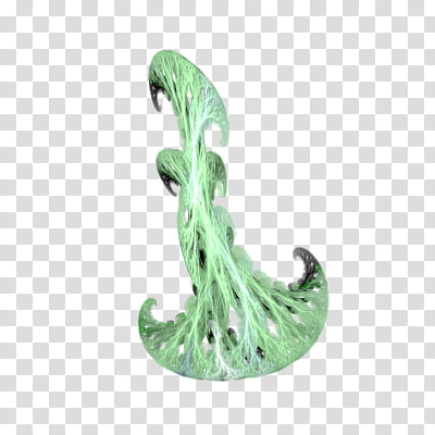 Flame Fractal Tubes, green leaf transparent background PNG clipart