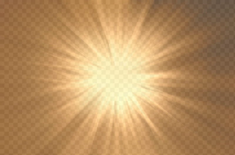 Golden Light Rays  transparent background PNG clipart