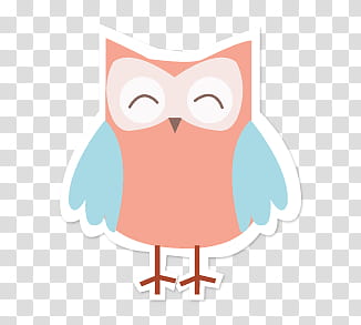 Ba, pink and blue owl art transparent background PNG clipart