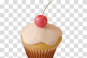 Sweet Kawaii s, cupcake with cream and cherry transparent background PNG clipart thumbnail