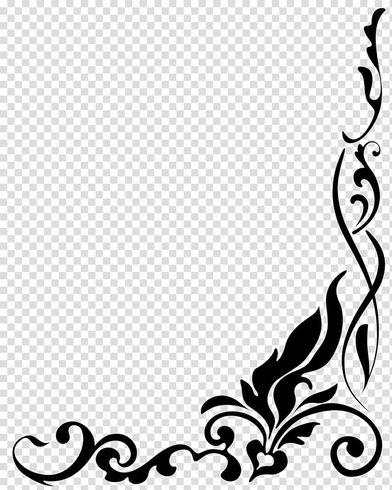 Flower Line Art, BORDERS AND FRAMES, Floral Design, Silhouette ...