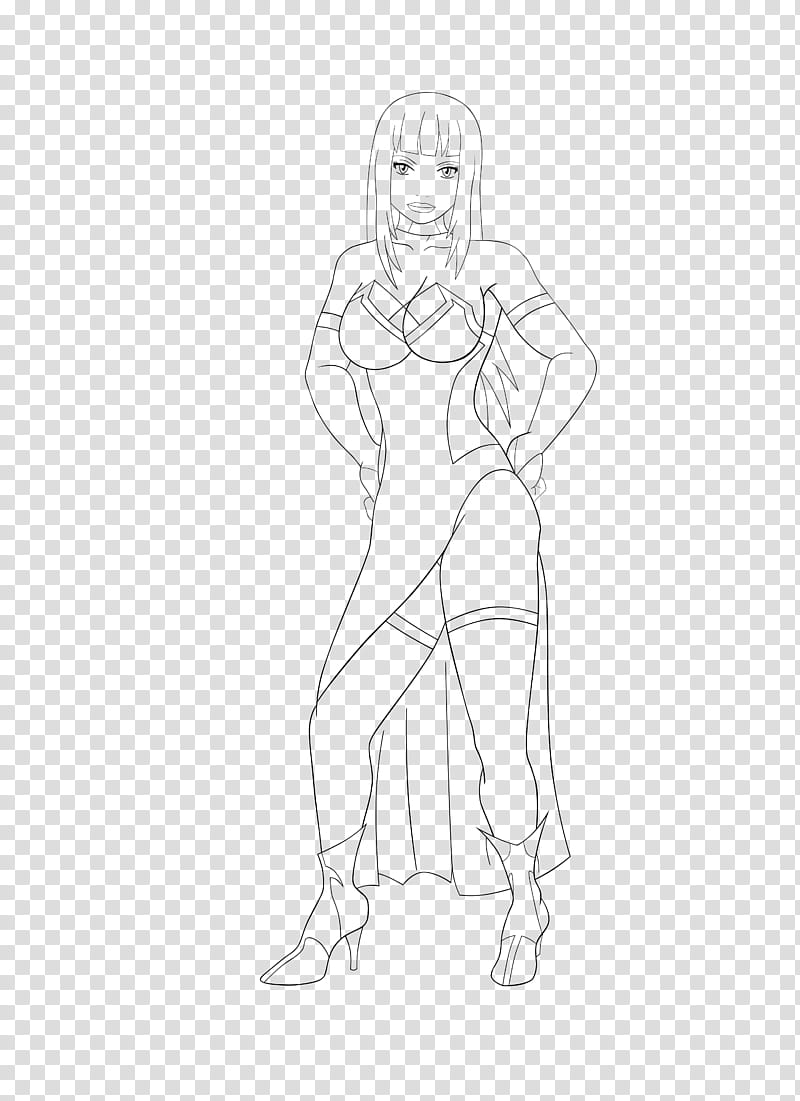 Tanya Alternate Line Art, woman anime character transparent background PNG clipart