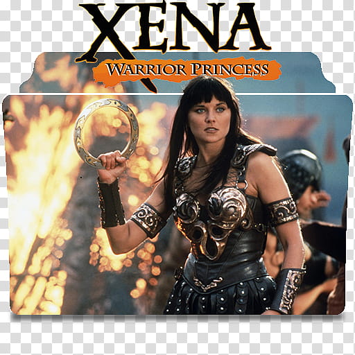 Xena Warrior Princess series and season folder ico, Xena ( transparent background PNG clipart