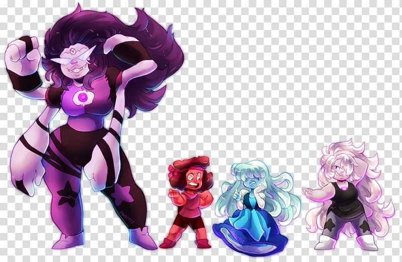 Steven Universe Fusion: Sugilite, four assorted-color cartoon characters transparent background PNG clipart