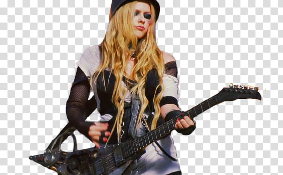 Avril Lavigne, Avril Lavigne playing guitar transparent background PNG clipart