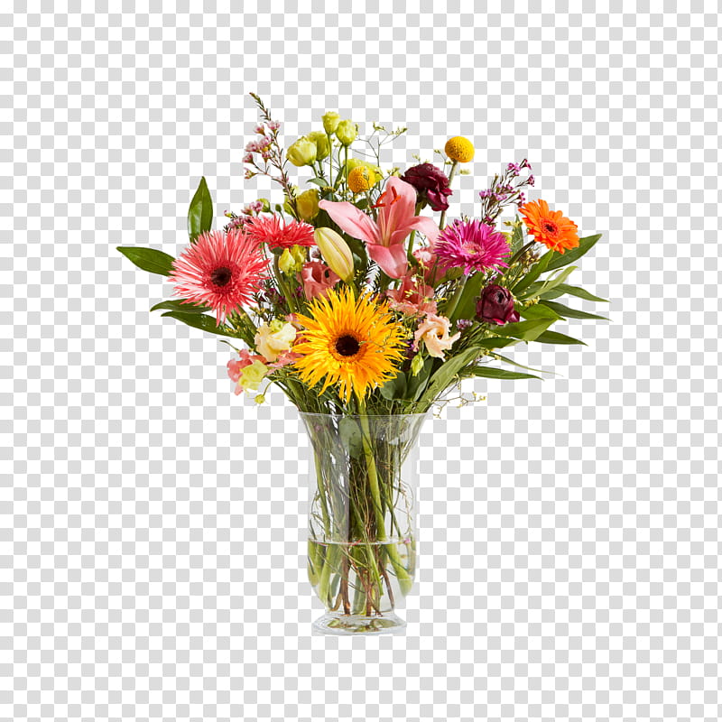 Flowers In Vase, Transvaal Daisy, Floral Design, Flower Bouquet, Cut Flowers, Flowers In A Vase, Blume, Floristry transparent background PNG clipart