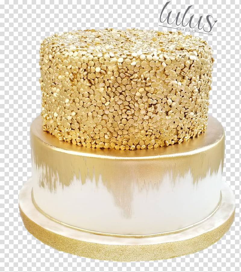 gold birthday cake clipart