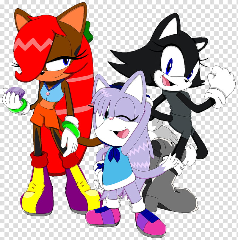 Molly Ketty, Valery and Kerstin (IDW Sonic Style) transparent background PNG clipart