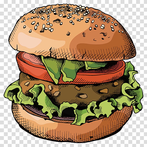 Junk Food, Hamburger, Poster, Fast Food, Cheeseburger, Veggie Burger, Whopper, Cartoon transparent background PNG clipart