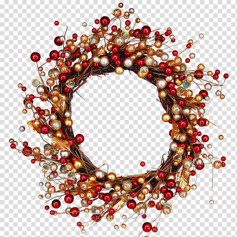 Christmas decoration, Wreath, Plant, Jewellery, Bead, Interior Design, Ornament, Circle transparent background PNG clipart