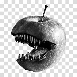 black monster apple art transparent background PNG clipart