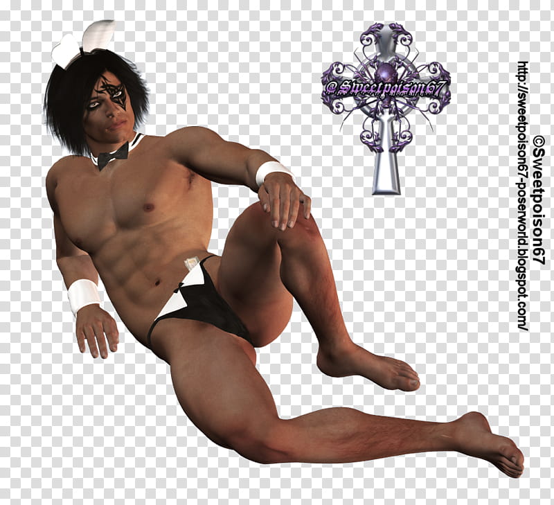 Easter Boy, man in black brief character transparent background PNG clipart
