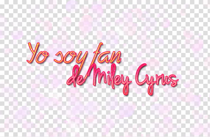 Texto Yo soy fan de Miley Cyrus transparent background PNG clipart