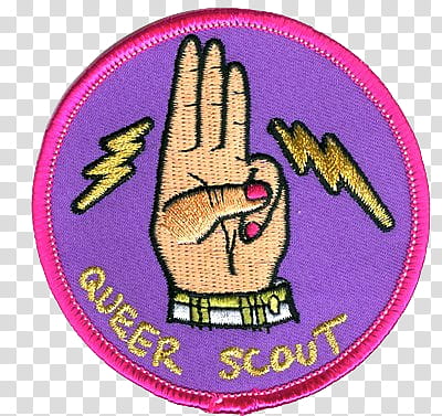 Patches, purple and pink Queen Scout patch transparent background PNG clipart