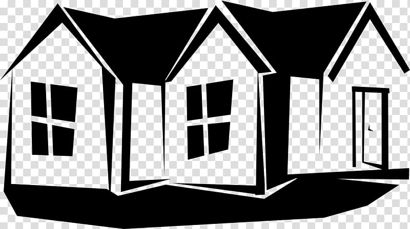 Real Estate, House, Silhouette, Cartoon, Drawing, Home, Line, Shed transparent background PNG clipart