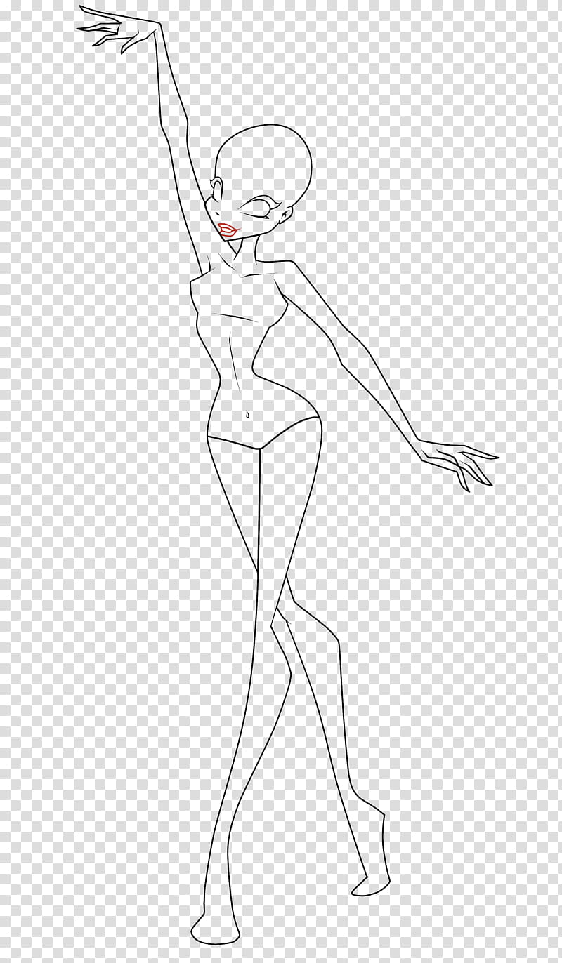 HD Base , standing female character sketch transparent background PNG clipart