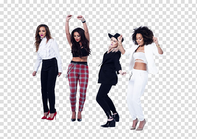 Little Mix Move, four women dancing on surface transparent background PNG clipart