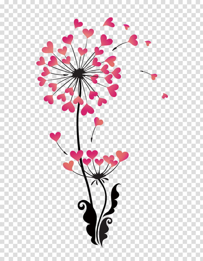 Pink Flower, Common Dandelion, Drawing, Plant, Pedicel, Petal, Wildflower, Plant Stem transparent background PNG clipart