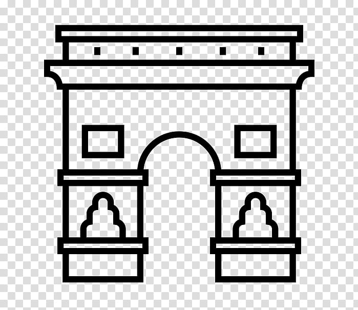 Arc De Triomphe Arch, Paris, Line, Architecture, Line Art, Furniture, Table transparent background PNG clipart