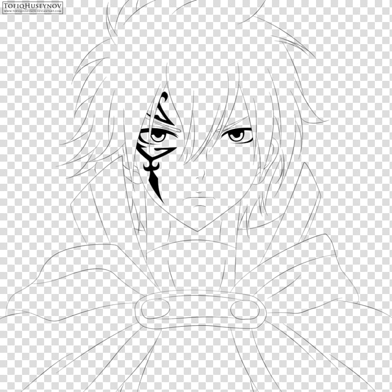 Jellal Lineart, Fairy Tail Gerald transparent background PNG clipart