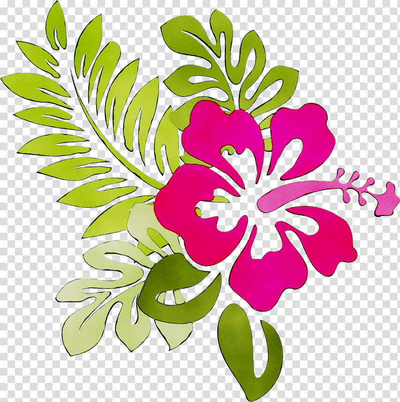 Floral Flower, Hawaii, Luau, Hawaiian Language, Floral Design, Sticker, Plant, Pink transparent background PNG clipart