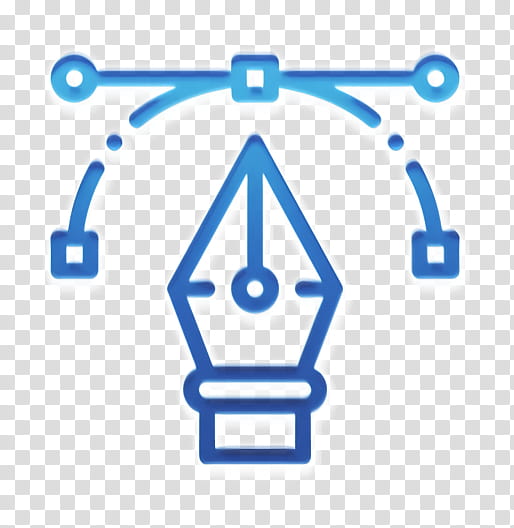 Pen icon Graphic design icon icon, Icon, Blue, Line, Symbol, Electric Blue transparent background PNG clipart