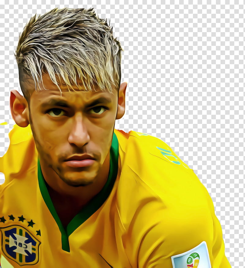 Soccer, Neymar, Footballer, Brazil, Thiago Silva, Yellow, Football Player, Brazil National Football Team transparent background PNG clipart