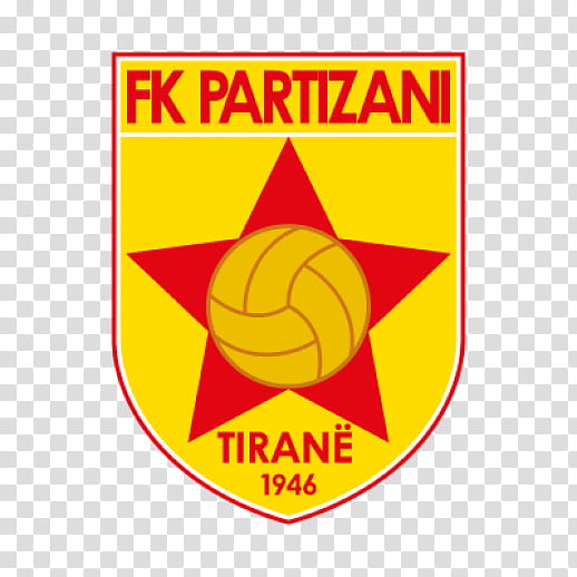 graphy Logo, Fk Partizani Tirana, Football, Emblem, Uefa Europa League, Albania, Yellow, Text transparent background PNG clipart