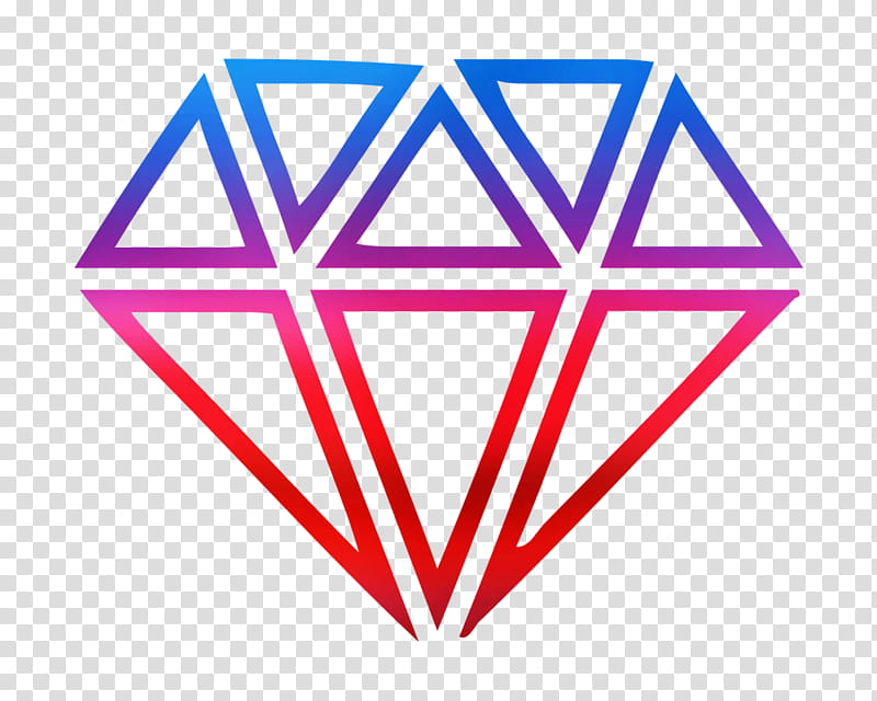 Diamond Logo, Brilliant, Diamond Cut, Flat Design, Gemstone, Symbol, Red, Line transparent background PNG clipart