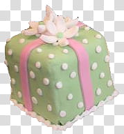 Roses and cakes s, green and pink icing covered cake transparent background PNG clipart
