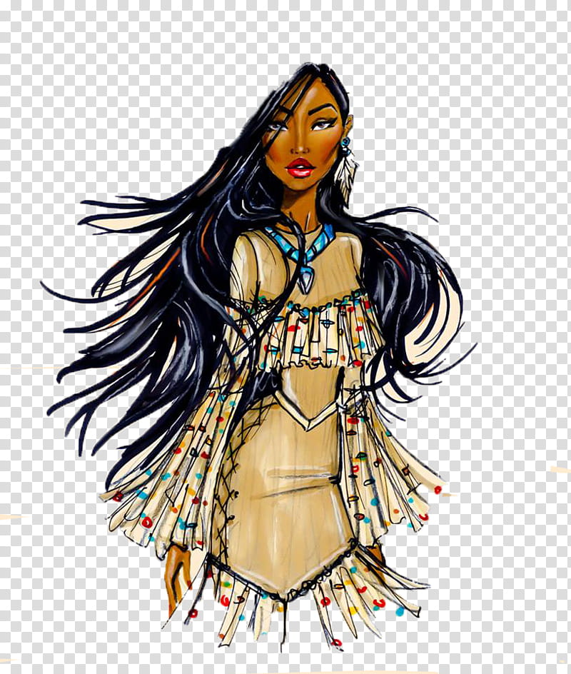 Dolls x Hayden Williams, Pocahontas wearing dress illustration transparent background PNG clipart